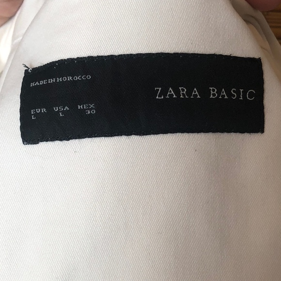 Zara Basic Off White Jacket/ Parka Size L - Picture 8 of 8